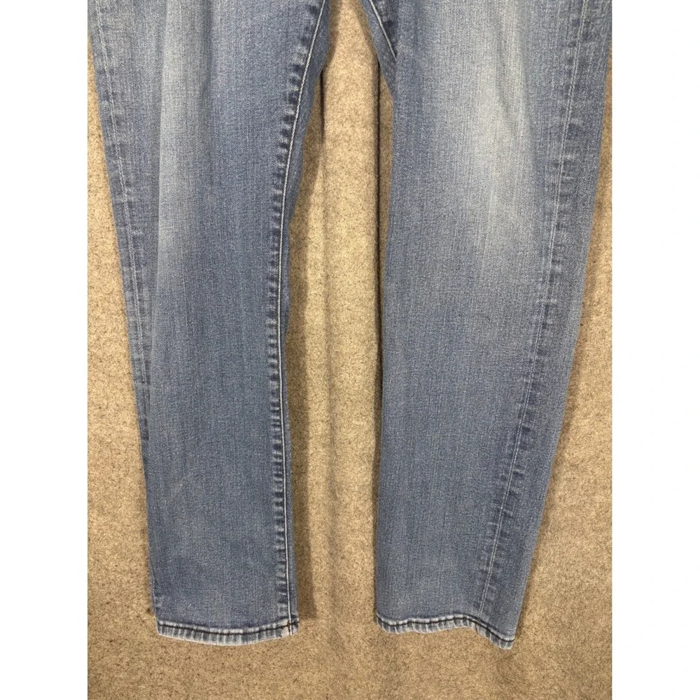 DKNY Avenue B Slim Straight Jeans Mens 36x32 Medium Wash Blue Denim Stretch